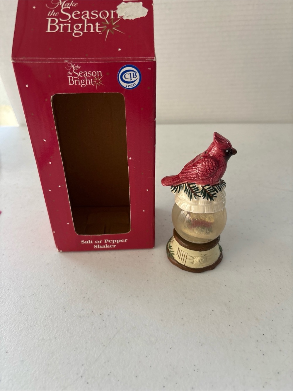 Kohl's Red Cardinal Holiday Salt or Pepper Shaker